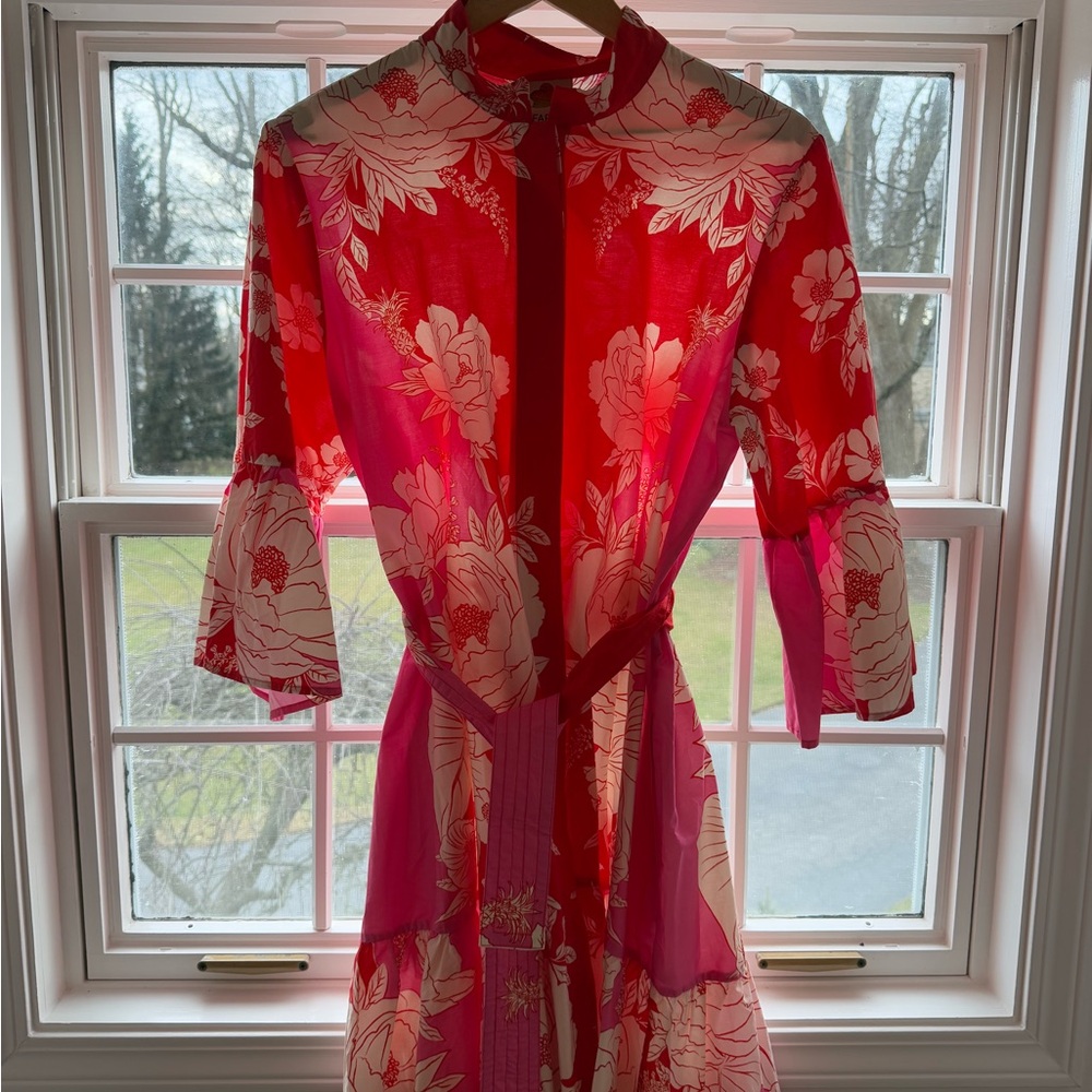 Floral Sheer Red Kimono